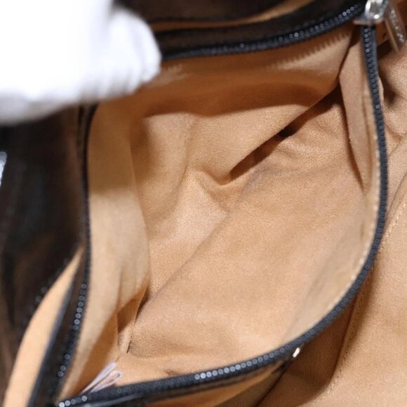 Jimmy Choo Studs Tote Bag Patent leather Black Silver Auth BA5147 - Picture 12 of 16